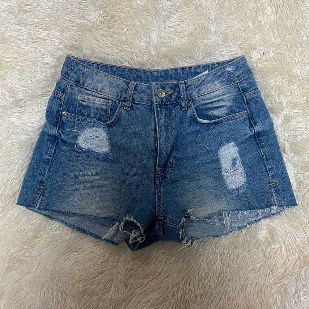 H&M Divided High Rise Jean Shorts